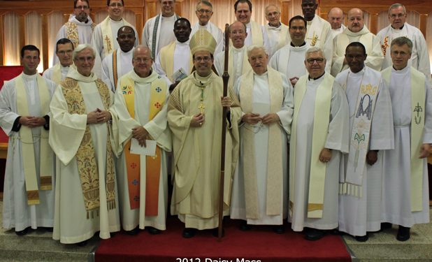 Each Autumn, the bishop, priests and deacons along with the prayer partners gather for a special
Mass of Thanksgiving and Reception.
The celebration, which changes location each year,  took place on October 11th at Precious Blood Parish in 2012.