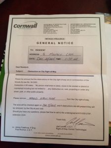 City of Cornwall General Notice
