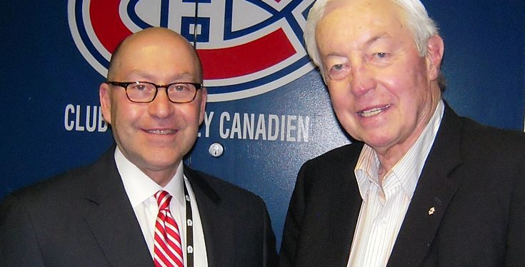 Ambassador David Jacobson and Jean Beliveau at a Canadiens / Sabres Game in 2009.  Picture: Wikimedia