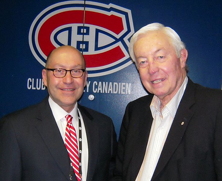 Ambassador David Jacobson and Jean Beliveau at a Canadiens / Sabres Game in 2009.  Picture: Wikimedia