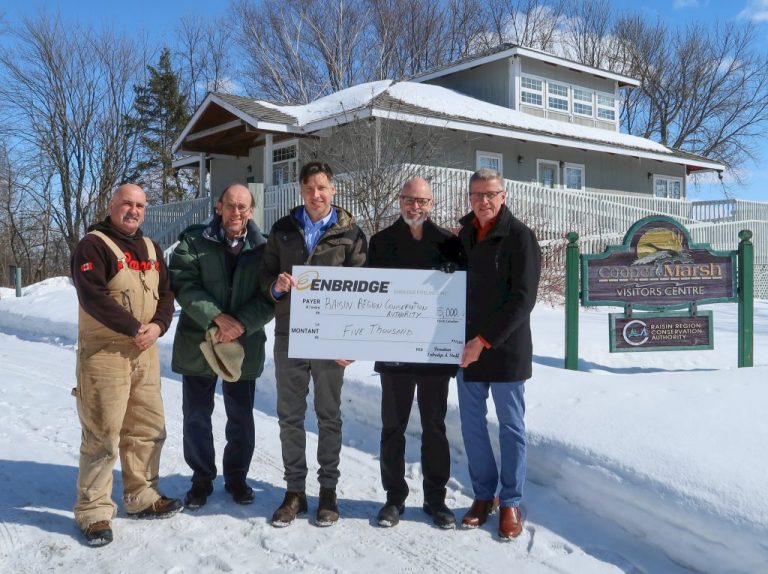 Enbridge donates $5,000 to RRCA for Cooper Marsh VC Upgrades_8Mar2019
