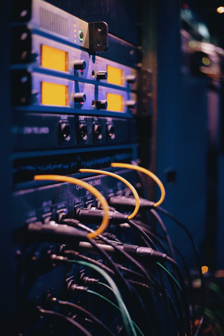 black cables