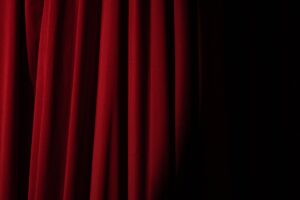 spotlight on a red curtain