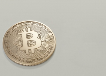 round gold colored bitcoin