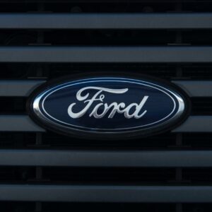 black and silver ford logo