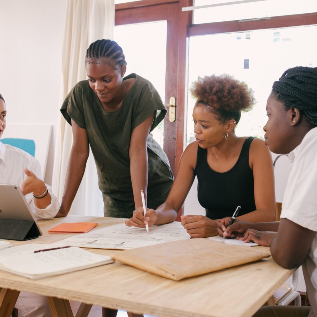 women at the meeting