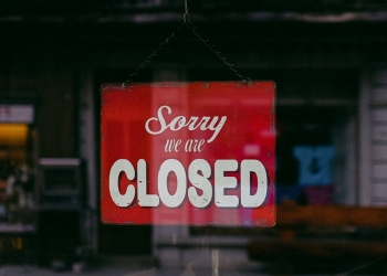 red and white signage