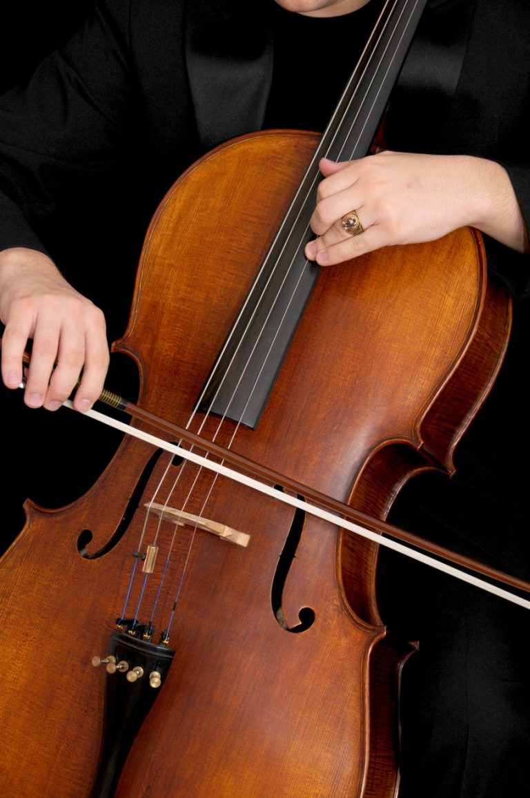 person playing cello