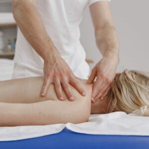 a woman having a massage