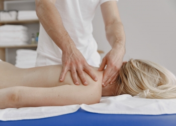 a woman having a massage