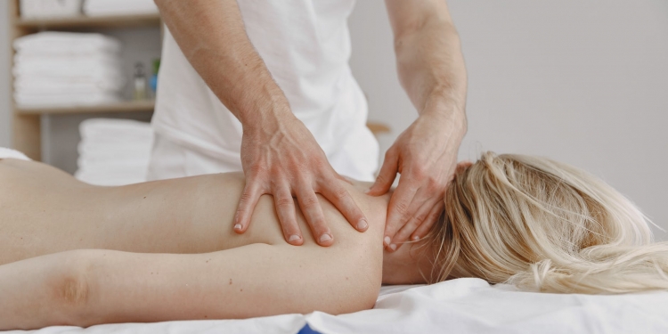 a woman having a massage
