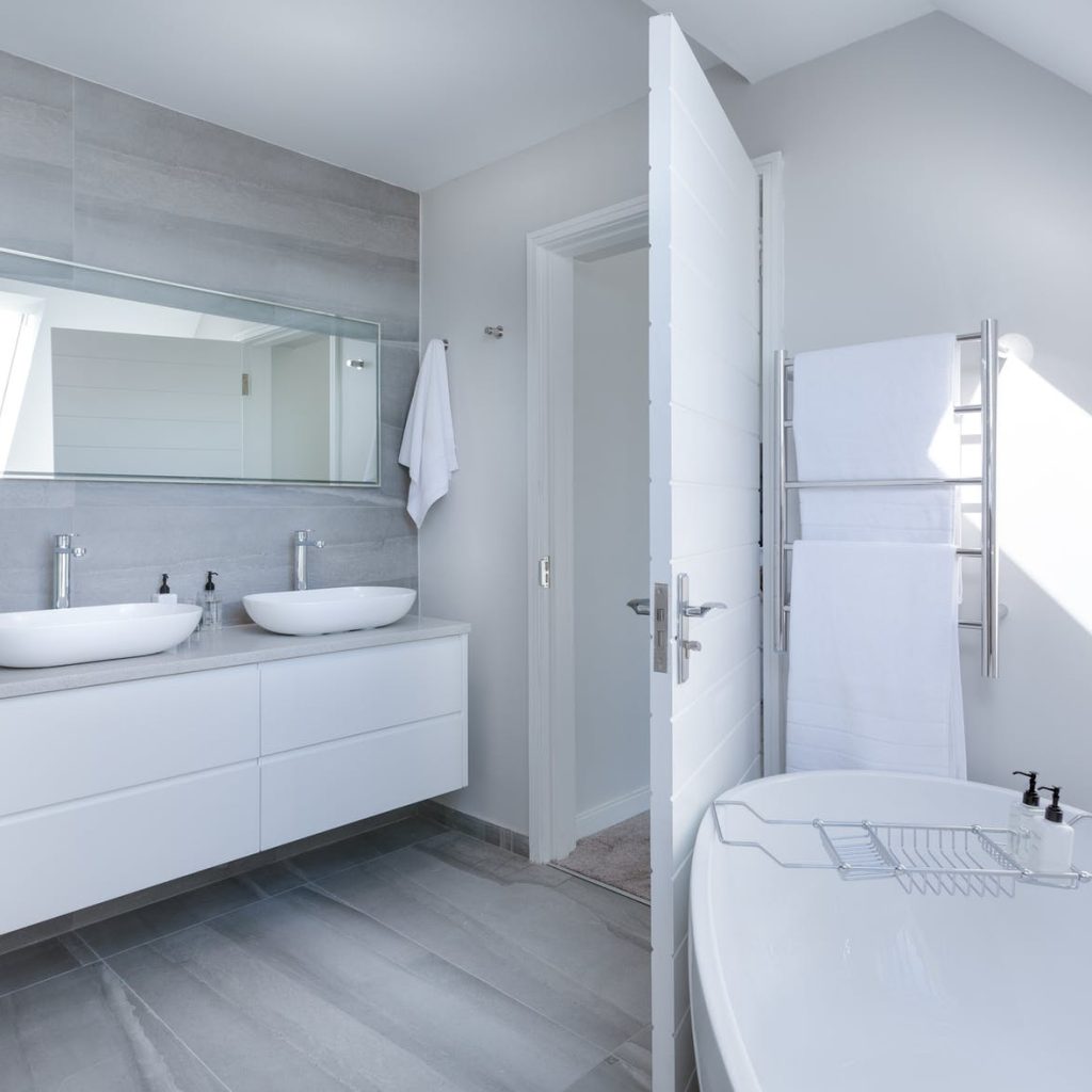 white bathroom interior