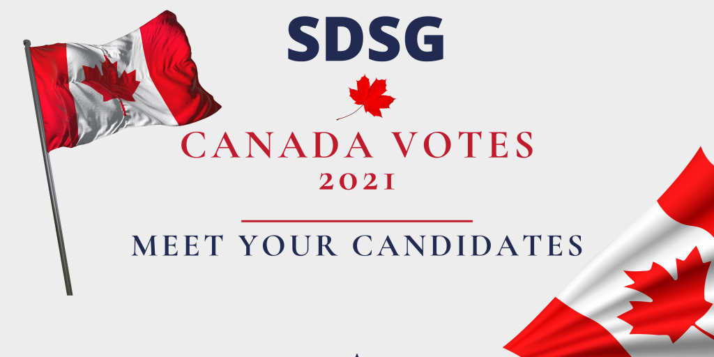 Blue and Red 72x36 Landscape Voter Education Banner