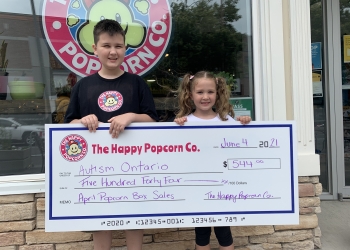 THE HAPPY POPCORN CO. MAKES CASH DONATION TO VARIOUS CHARITIES