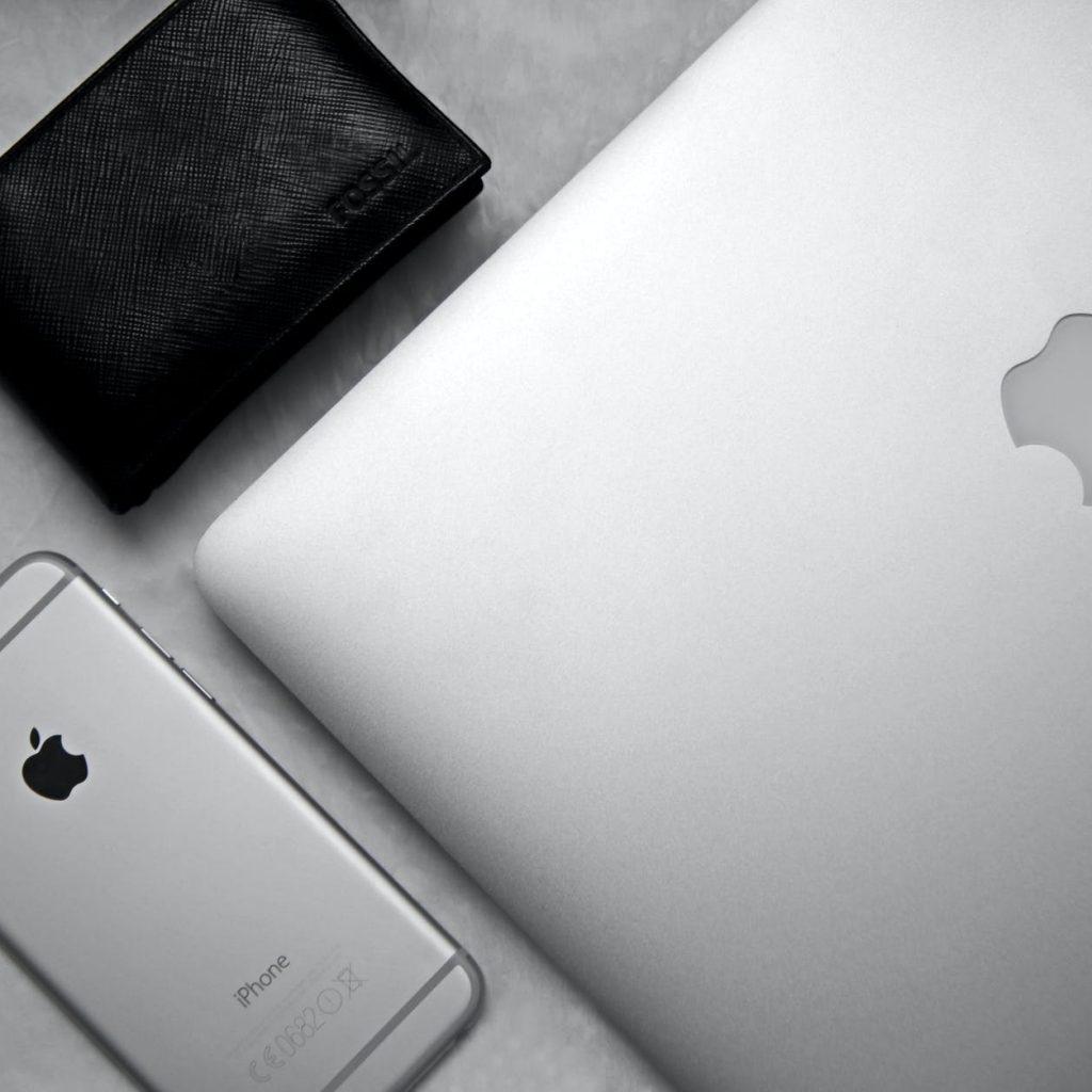 close up of apple products