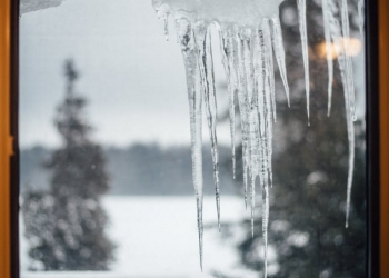 ice on window