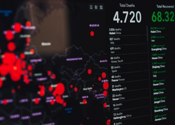 coronavirus statistics on screen