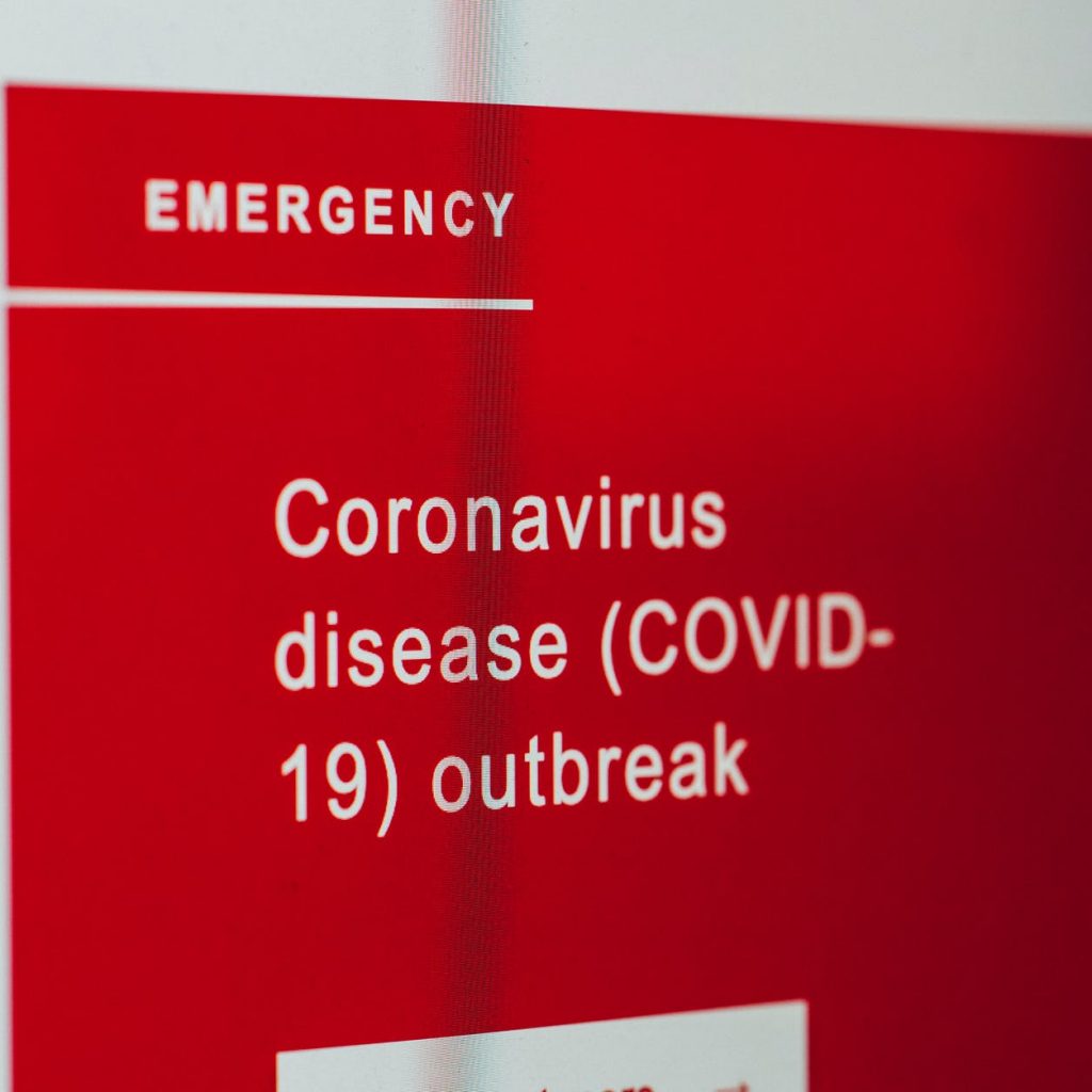 coronavirus news on screen