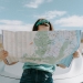 woman looking at the map