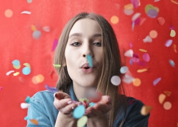woman in blue long sleeve shirt