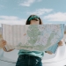 woman looking at the map