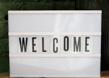 a welcome sign