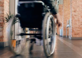 photo of person using wheelchair