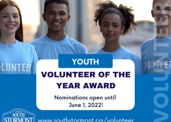 Township of South Stormont Seeking Nominations for Youth Volunteer Award