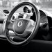 black smart car steering wheel