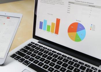 business charts commerce computer