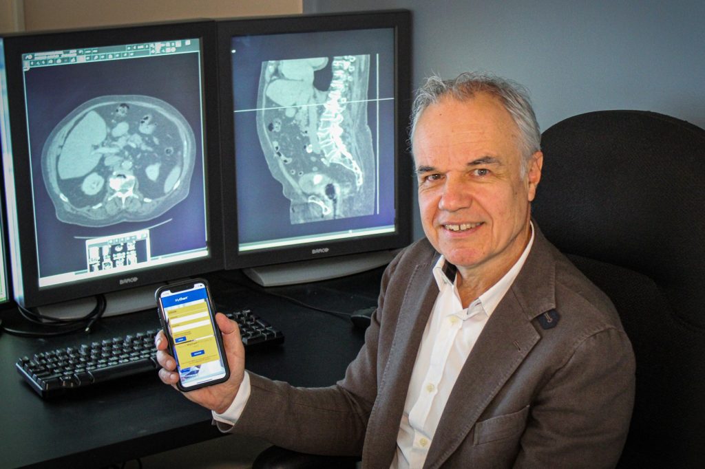 Dr. Anastasios Boubalos, Chief of Staff and Radiologist at CCH, using MyChart_Photo provided by CCH