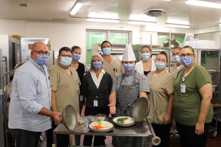CCH Dietary Staff and Compass One Healthcare showing off the new Comfort KItchen menu_photo provided by CCH