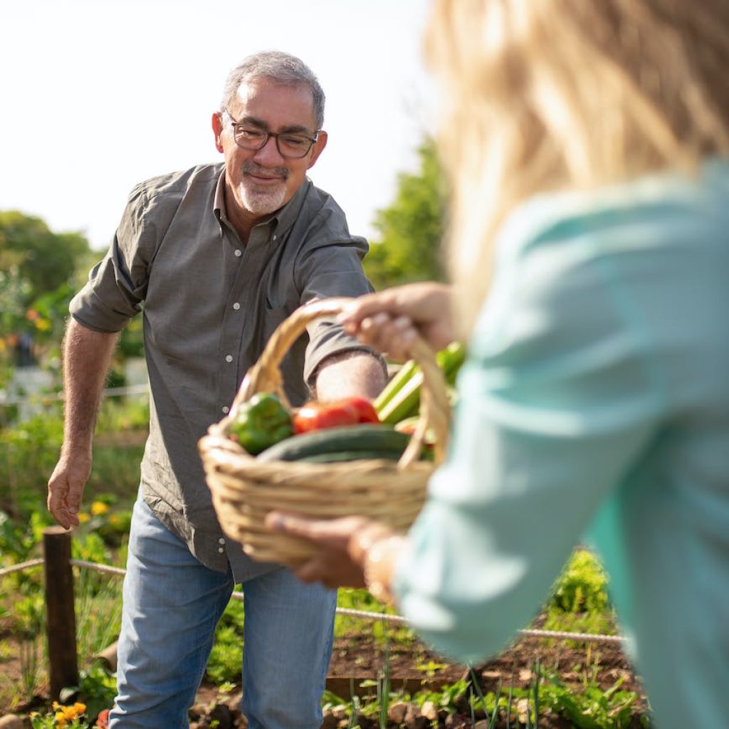 couple gardening together