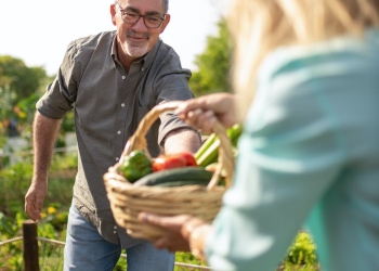 couple gardening together