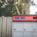 red and gray mailbox