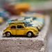 yellow volkswagen beetle scale model