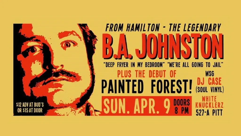 B.A. Johnson playing April 9th in Cornwall