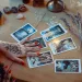assorted tarot cards on table