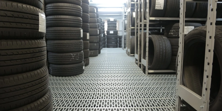 stack of rubber tires