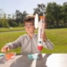 a boy playing a rocket