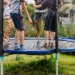 friends on a trampoline