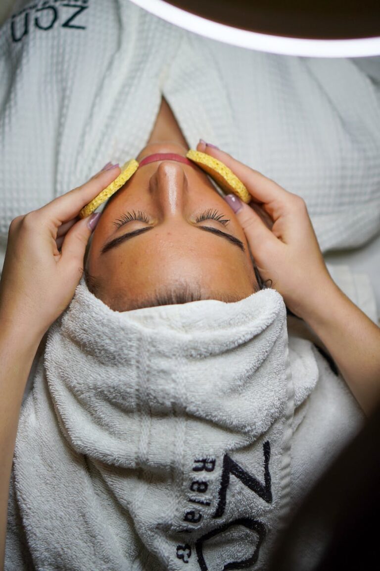 woman in white towel
