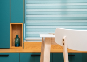 chair against table in modern kitchen at home