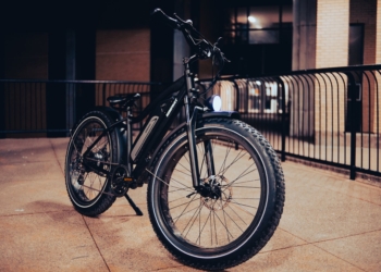bicycle on a concrete pavement