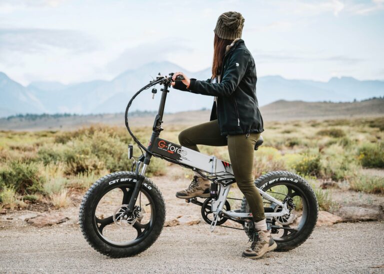 a person riding a bicycle