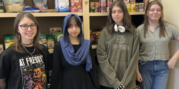 CCVS students (from left to right) Bailey Biddle, Bismah Usman, Jasper Wotherspoon and Julianna Timperley.