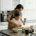 Mother and Daughter Preparing Avocado Toast