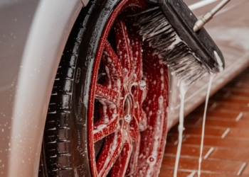 wheel being washed
