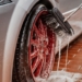 wheel being washed
