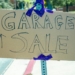 Garage Sale Placard on a Post